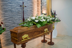Funeral bouquet for coffin with set of flower for chapel