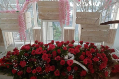 Red Roses for full Coffin