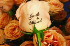 Printed Roses - You will be missed